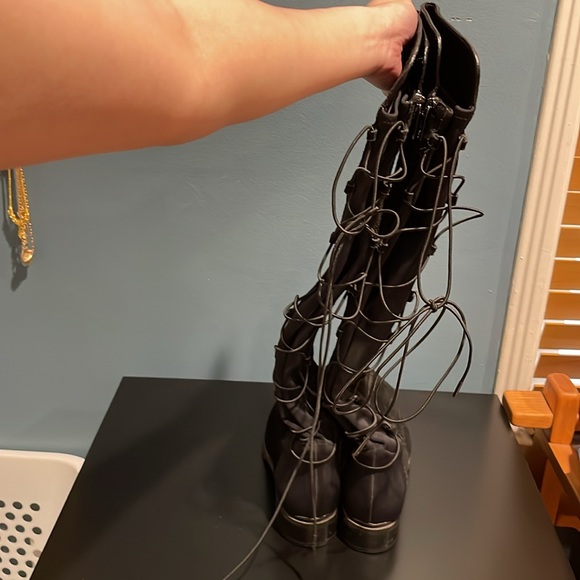 Michael Kors Skye Back Lace Up Over the Knee Boots - Picture 6 of 7